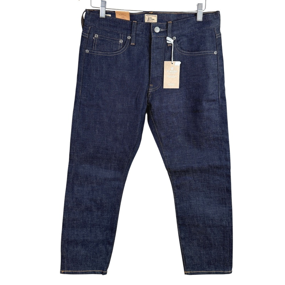 J Crew 484 Slim Fit Japanese Selvedge Button Fly Jeans Mens Actual 30x26 Blue